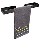 Schwarz Handtuchhalter Bad Ohne Bohren, 30cm Selbstklebend Handtuch Halter Badezimmer, Badezimmer Handtuchhalter,…