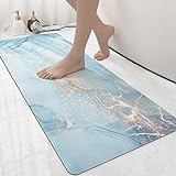DEXI Badematte rutschfest 43 x 110 cm, Super Absorbierende Badezimmerteppich, schnelltrocknende Badvorleger,…