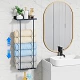 Fantictas Handtuchregal Badezimmer,Handtuchregal ohne Bohren,handtuchhalter wandmontage,75CM Edelstahl…