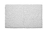 Croydex Super Weiche Gemustert Badteppich mit rutschhemmender Unterseite, Baumwolle, weiß, 1 x 50 x…