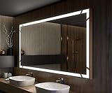 Artforma Badspiegel Premium 80x100 cm mit LED Beleuchtung und Abdeckung - Wählen Sie Zubehör - Individuell…