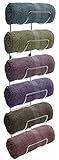Sorbus Handtuchhalter Wandhalterung,6 Fächer aus silberfarbenem Metall Handtuchhalter für Badezimmer…
