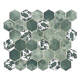 Sunwings Betongrüne sechseckige Mosaikfliese für Duschbordüre Küche Badezimmer Backsplash Marmor Stein…