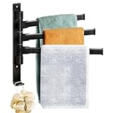 Bad Handtuchhalter ohne Bohren Schwarz, Wand Handtuchhalter Schwarz Matt, Handtuchhalter Badezimmer,…