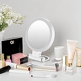 Facegra Make-up-Spiegel 1/10-fache Vergrößerung Faltbarer Reise Makeup Spiegel Wandspiegel mit Verstärkung,…