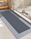 DEXI Badezimmerteppich Badematte, wasserabsorbierend und rutschfest Badezimmermatte, waschbar, schnell…