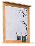 EISL BMBA02-SP Spiegel Bambus, Badspiegel mit Holzrahmen, Wandspiegel fürs Bad mit Ablage aus Holz,…