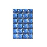 Soulscrafts Abgeschrägte Kristallglas-Mosaik-Fliesen, blau, einfach, 8,9 x 12,7 cm, für Küche, als Spritzschutz, Badezimmer, 1 Stück