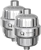AquaBLU Strapazierfähiger Duschfilter ohne BS (2 Stück) – 99 % Entfernung Duschkopffilter für hartes…