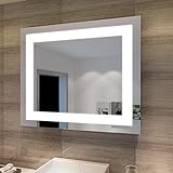 SONNI Badspiegel Lichtspiegel Kupfer bleifreie LED Spiegel Wandspiegel 60 x 50cm badezimmerspiegel kaltweiß…