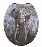 Spirella WC Deckel MDF mit Absenkautomatik Elefant mit High Gloss Finish und Schnellbefstigung Scharniere…