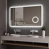 KOBEST Wandspiegel Spiegel mit Beleuchtung LED Spiegel 100x60cm Badspiegel mit Touchschalter + Kaltweiß…