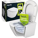 'aquaSu® Wand-WC Spülrandlos 2.0 | innovative Swirl Spültechnik | Spritzfrei & leise | Umweltfreundlich…