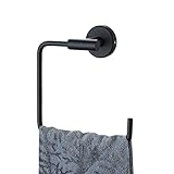 JQK Schwarzer Handtuchring aus Edelstahl, quadratischer Ring, Handtuchhalter für Badezimmer, 15,2 cm,…