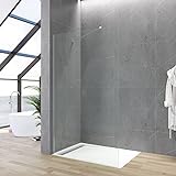 Walk-in Dusche 90x200 cm Duschabtrennung Begehbare Duschwand Glas Bodengleich Glasduschwand Glastrennwand…
