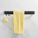 NSAIH Handtuchhalter,30-60 cm/3M selbstklebendes Badezimmer Küchenregal,2-8 Haken Handtuchstange an…