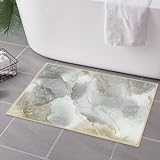 Uphome Badezimmerteppich, luxuriöser Marmor-Samt, klein, rutschfest, maschinenwaschbar, Badezimmer-Bodenteppich,…