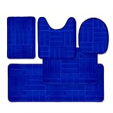 Effiliv Badezimmerteppich-Set 5-teilig – Memory-Foam-Badezimmermatten-Set, weich und bequem, rutschfest,…