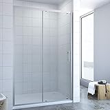 AQUABATOS® 150cm Schiebetür Dusche Duschtür in Nische Nischentür Glastür Duschabtrennung Duschwand Sicherheitsglas…