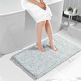 Yimobra Luxuriöser Badezimmerteppich, flauschige Badematten, rutschfest, wasserabsorbierende Mikrofaser,…