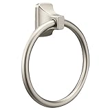 Moen P5860BN Donner Contemporary Towel Ring, Brushed Nickel