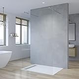AQUABATOS® 77 x 200 cm Walk-in Dusche Duschabtrennung Duschtrennwand Nano Beschichtung Rahmenlos Glastrennwand…