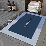 Super Absorbent Floor Mat,Badteppich Badezimmerteppich,Duschteppich,Badvorleger Rutschfest Waschbar,Home…