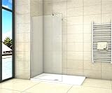 Aica Sanitär Duschwand Walk In Dusche 120cm Duschabtrennung 8mm NANO Glas Duschtrennwand 200cm Höhe