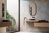 BERNSTEIN® Badezimmerspiegel 8144B oval mit Leichtmetallrahmen in Schwarz Wandmontage Wandspiegel Badspiegel…