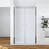 Duschtür Nische 80 cm breit 195 cm höhe Verstellbar von 78-81 cm Pendeltür Dusche Duschabtrennung Duschwand…