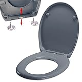 spirella Premium Toilettendeckel oval Klodeckel mit Quick-Release-Funktion und Softclose Absenkautomatik.…