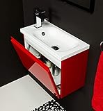 Quentis Badmöbel | Gäste-WC Möbel FAROS, Breite 50 cm, Waschplatzset 2-teilig, Waschbecken und Unterschrank,…