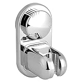 Raguso Verstellbarer Duschkopfhalter Wandhalterung Duschkopfständer Saugnapf Duschkopfhalter für Badezimmer(Silver)