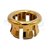 KNOPPO® Waschbecken Überlauf Abdeckung/Design Überlaufblende - Ring (Gold)