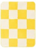 RugVista Luca Chess Badematte - Gelb/Naturweiß Teppich 50x67 Moderner Teppich