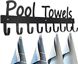 GreatMH Schwarzer Pool Handtuchhalter Outdoor Handtuchhalter für Pool Handtuchhaken Handtuchhalter für…