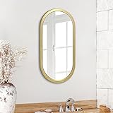 Americanflat Spiegel Oval 31x61 cm - Großer Spiegel mit Plastikrahmen für Badezimmer, Wohnzimmer Oder…