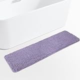 Yeaban Lavendel-Badezimmerteppiche - Dicke Chenille-Badematten | saugfähiger und waschbarer Badteppich,…