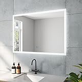 ECHOS-Serie LED Badspiegel 100x70 cm Antibeschlag Badspiegel mit Beleuchtung Dimmbar Badezimmerspiegel…