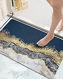 DEXI Badematte, Teppich, Badezimmer-Bodenmatte, super saugfähig, ultradünn, niedriges Profil, rutschfest,…