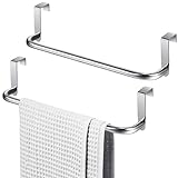 2 Stück Metall Handtuchstange Küchenschrank Handtuchhalter Starker Stahl Handtuchstange Rack zum Aufhängen…
