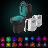 Powerole 2 Stück Toilette Licht WC-Nachtlicht, PIR-Bewegungssensor Lichtsensor, wasserdicht LED-Waschraum,…