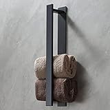 YIGII Schwarz Handtuchhalter Ohne Bohren,Handtuchhalter Bad Wand 40CM,Geschirrtuchhalter/Handtuchstange…