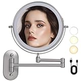 TUSHENGTU schminkspiegel mit Beleuchtung, 20,32 cm kosmetikspiegel wandmontage für das badspiegel mit…