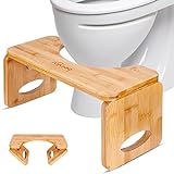 Beinilai WC-Hocker, faltbarer WC-Hocker, Kniebeuge, Erwachsene, Bambus-Hocker für Erwachsene, 20,3 cm,…