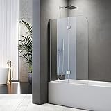 Badewannen-duschwand 110x140cm, Badewannen Duschwand Faltbar Badewannenaufsatz Badewanne Duschwand 110x140cm…