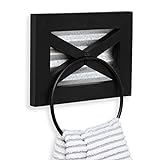 Crutello Rustikaler Handtuchring für Badezimmer mit verzinkter Rückseite, Wandmontage, Badezimmer-Handtuchhalter,…