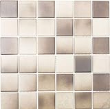 Mosaik Quadrat mix beige/braun rutschhemmend R10C Keramik rutschsicher trittsicher anti slip rutschfest…