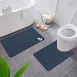 YCTMALL U-förmiger WC-Vorleger, Badezimmerteppich-Set, 2-teilig, bequem, weich und saugfähig, U-förmiger…