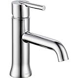 Delta Faucet Trinsic Einloch-Badezimmer-Wasserhahn, Einhebel-Badezimmer-Wasserhahn, Chrom, Waschbecken-Wasserhahn,…